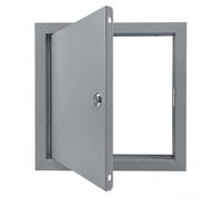 Puerta de inspección de Aluminio con Cerradura, Panel de acceso empotrado para Pared y Techo, Puerta de inspección robusta para fontanería, cables y HVAC, 40x60 cm(Gris,70x65cm)