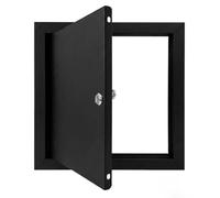 Puerta de inspección de Aluminio con Cerradura, Panel de acceso empotrado para Pared y Techo, Puerta de inspección robusta para fontanería, cables y HVAC, 40x60 cm(Negro,65x50cm)