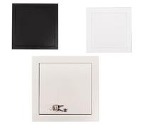 Puerta de inspección de metal, panel de acceso para paneles de yeso, cubierta de agujero de pared, con cerradura de pestillo, para fontanería, electricidad, puertas de acceso HVAC (negro, 40 x 55 cm)
