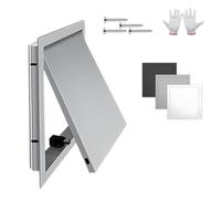 Puerta de Inspección de Metal Resistente, Panel de Acceso Oculto para Techo y Pared，Tornillos Incluidos, 100-600mm Trampilla Pladur con Bisagra para Contador Agua, Baño, Tuberías(Gris,200x300 mm)