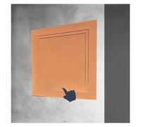 Puerta de inspección de plástico multifuncional AB Panel de acceso con resorte, tapa for orificio pared yeso, puerta, trampilla inspección, gris/blanco(Original Wood,40x40cm/16x16in)