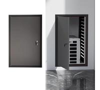 Puerta de Inspección Metal Puerta de Acceso con Cerradura, Fontanería Panel de Acceso para Tabiquería Seca, 40 50 60 70 80 90 100 cm Trampilla de Inspección de Pared Montaje Empotrado(Dark Gray,80x90c