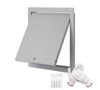 Puerta de Inspección Metal Puerta de Acceso con Cerradura, Panel de Acceso Oculto para Techo y Pared Trampilla Pladur, 100-600mm Placa de Cubierta de Agujeros de Pared Extraíble(Gris,200x250 mm)