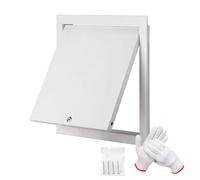 Puerta de Inspección Metal Puerta de Acceso con Cerradura, Panel de Acceso Oculto para Techo y Pared Trampilla Pladur, 100-600mm Placa de Cubierta de Agujeros de Pared Extraíble(White,200x250 mm)
