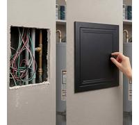 Puerta de Inspección Panel de Acceso Impermeable, Trampilla Pladur para Paneles de Yeso 20x30cm 30x30cm 35x50cm 40x40cm 50x60cm Tapa de Orificio de Pared para Cableado Cables HVAC(Negro,400x500 mm)