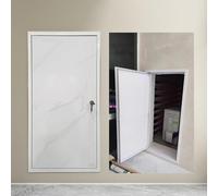 Puerta de Inspección Puerta de Acceso Empotrada con Cerradura, Mármol, Puerta de Servicio con Panel de Acceso, Tapa de Orificio de Pared para Cableado/cables/HVAC, Puerta de Inspección Metálica(40x80c