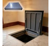 Puerta de Inspección Puerta de Bodega Camuflada con Apertura de 90°, Sistemas de Trampilla de Sótano Sin Juntas con Apertura por Ventosas, Puertas de Acceso de Emergencia(W28xL33in(71.1x83.8cm))