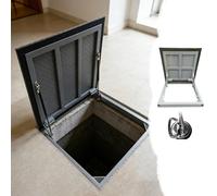 Puerta de Inspección Puerta de Bodega Oculta con Ventosas, Sistemas de Trampillas para Sótanos de Alta Capacidad de Carga, Puerta de Seguridad Comercial Galvanizada(W25xL33in(64x84cm))