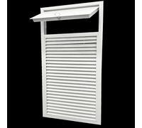 Puerta de Inspección Ventilada de Aluminio, Panel de Acceso con Lamas para Drywall, Sistema Oculto para Ventilación Interior/Exterior y Gran Rejilla de Ático(60x120cm(23.6x47.2in))