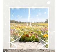 Puerta de Invierno 105 x 200 cm Prueba de Viento Impermeable, Aislante Frio y Calor en Transparente Termico Invierno Magnetico Cortina Aislante para Interior Exterior, A