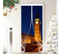 Puerta de Invierno 110 x 135 cm Prueba de Viento Impermeable, Aislante Frio y Calor en Transparente Cortina Térmica con Aislamiento Térmico para Interior Exterior, A