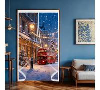 Puerta de Invierno 110 x 185 cm Prueba de Viento Impermeable, Aislante Frio y Calor en Transparente Cortina Térmica Contra El Frío y El Calor para Interior Exterior, A