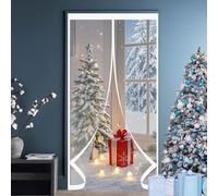 Puerta de Invierno 115 x 130 cm Prueba de Viento Impermeable, Aislante Frio y Calor en Transparente Cortina Térmica para Invierno y Verano para Estar Balcón Sala, A