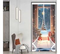 Puerta de Invierno 115 x 135 cm Prueba Viento Impermeable Invierno, Aislante Acústico, Aislante Frio Cortina Térmica para y Verano para Estar Balcón Sala, A