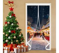 Puerta de Invierno 115 x 200 cm No Requiere Perforación, Aislamiento para El Invierno, Fácil de Instalar Termicas Aislantes Puerta Cortinas para Interior Exterior, A