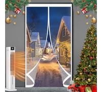 Puerta de Invierno 130 x 175 cm Prueba de Viento Impermeable, Aislante Frio y Calor en Transparente Cortina Térmica Contra El Frío y El Calor para Interior Exterior, A