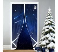 Puerta de Invierno 140 x 140 cm No Requiere Perforación, Aislamiento para El Invierno, Fácil de Instalar Cortina Térmica con Aislamiento Térmico para Interior Exterior, A