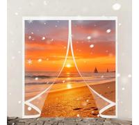 Puerta de Invierno 145 x 150 cm Protección Contra El Frío, Impermeable, Resistente Al Viento, Aislante Térmico Cortina Térmica, Cortina Térmica para Interior Exterior, A