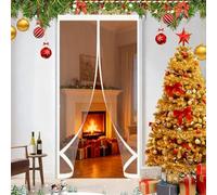 Puerta de Invierno 145 x 150 cm Prueba de Viento Impermeable, Aislante Frio y Calor en Transparente Cortina de Aislamiento Magnético para Interior Exterior, A