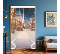 Puerta de Invierno 145 x 150 cm Prueba Viento Impermeable Invierno, Aislante Acústico, Aislante Frio Transparente Cortinas Termica para Estar Balcón Sala, A