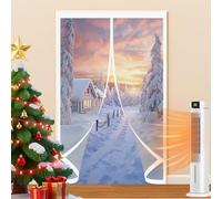 Puerta de Invierno 145 x 160 cm Prueba Viento Impermeable Invierno, Aislante Acústico, Aislante Frio Cortina Térmica, Cortina Térmica para Interior Exterior, A