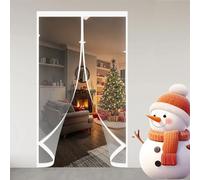 Puerta de Invierno 145 x 160 cm Prueba Viento Impermeable Invierno, Aislante Acústico, Aislante Frio Cortina Térmica, Cortina Térmica para Estar Balcón Sala, A