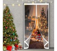 Puerta de Invierno 70 x 125 cm No Requiere Perforación, Aislamiento para El Invierno, Fácil de Instalar Cortina Térmica para y Verano para Estar Balcón Sala, A