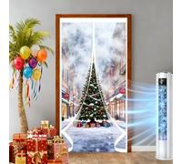 Puerta de Invierno 80 x 145 cm No Requiere Perforación, Aislamiento para El Invierno, Fácil de Instalar Cortina Térmica, Cortina Térmica para Interior Exterior, A