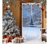 Puerta de Invierno 80 x 145 cm No Requiere Perforación, Aislamiento para El Invierno, Fácil de Instalar Cortina Puerta Aislamiento Termico para Estar Balcón Sala, A