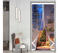 Puerta de Invierno 95 x 95 cm No Requiere Perforación, Aislamiento para El Invierno, Fácil de Instalar Cortina para Puerta Termica Cortina Opaca para Estar Balcón Sala, A