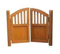 Puerta de jardín de madera carbonizada vintage, doble puerta abierta, valla independiente, para el hogar, patio, terraza, 160 x 120 cm, decoración al aire libre y