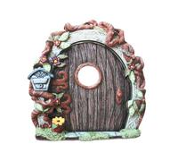 Puerta de jardín de,Puerta de | de de jardín de de Madera 2D,Decoración de Puerta de Elfo, minidecoraciones de árboles de al Aire Libre, Escultura de para Patio
