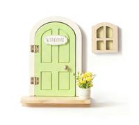 Puerta de | Juguetes Encantadores para Ventana de Balcón,Puerta Pequeña De Madera,para Niños Habitación Dormitorio Juguete Sala de Juegos Balcón