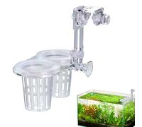 Puerta De La Planta Del Tanque De Pescado, Plantadora De Tanque De Pescado | Clear Aquarium Plant Pot With Hole,Copas Hidroponía Dobles, Decoración Ajustable Para Bañeras De Pescados, Accesorios De