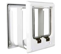 Puerta de liberación en 4 direcciones, electromagnética 21,1 × 24,4 cm blanca