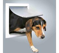 Puerta de libre giro de 2 vías S-M 30 × 36 cm blanca