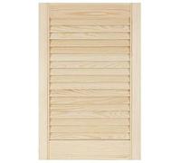 Puerta de Louvre Madera de pino Abierta Listo para pintar Puertas internas de armario de Louvre Puertas de armario con listones Varios tamaños (606 mm (24 ) de altura 294 mm (11.6 ) de ancho)