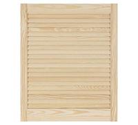 Puerta de lumbrera Madera de pino Abierta Listo para pintar Puertas internas de armario Louvre Puertas de armario con listones Varios tamaños (720 mm (28.4 ) de altura 594 mm (23.4 ) de ancho)