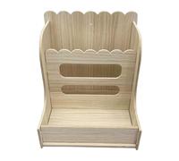 Puerta de madera para comida al alcance de la mano, dispensador de madera antiresiduos de alimentación de heno | Celatura para conejos, cobayas, pequeños