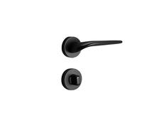 Puerta de madera, puerta secreta dividida un solo lado, cerradura invisible aleación zinc(J style elegant black)