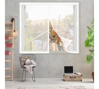 Puerta de Malla Magnética 133 x 205 cm Evita El Paso de Insectos, para Dejar Pasar El Aire Mosquitera Magnética Puerta para de Balcón, de Terraza, Blanco