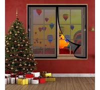 Puerta de Malla Magnética 153 x 185 cm Cierre Automático Transpirables, Antimosquitos Mosquitera Magnética Puerta para de Balcón, de Terraza, Negro