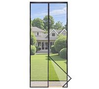 Puerta de Malla Magnética Apalus Prime, Cortina Hecha de Malla, Cierre Magnético de Arriba a Abajo, Se Cierra Automáticamente y Mantiene el Aire Fresco（85x215 CM, Negro)