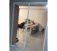 Puerta de Malla Magnética Cortina Térmica Aislante Frio y Calor en EVA Transparente a Prueba de Viento Impermeable per Exterior Salon Aire acondicionado, Calefacción (150X230CM)