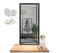 Puerta De Malla Resistente A Los Gatos, Cortina De Mosquitera De Puerta Reforzada, Puerta De Mosquitera con Cremallera, For Sala De Estar, Dormitorio, Patio (Color : Black, Size : 80x200cm)