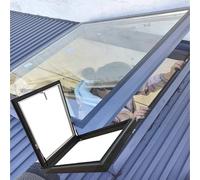 Puerta de mantenimiento de tragaluz de acero resistente a la lluvia para acceso a la terraza del sol, 50 x 80 cm y 75 x 60 cm, duradera y segura