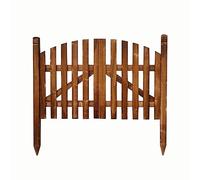 Puerta de media cintura jardín madera maciza | Valla de jardín, mampara de cocina, pasillo de baño, multicolor, 132 x 120 cm
