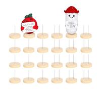 Puerta de muñeca de aguja - Base de exhibición de madera Juego para muñecas de punto, variedad estándar 24x | Soporte de exhibición de muñecas coleccionables para escritorio, estantería o vitrina, id