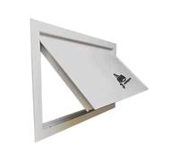 Puerta de panel de acceso a la pared，Panel de inspección Placa de cubierta de solapa de apertura blanca resistente al fuego，Puerta extraíble de aluminio para plomería(24x24in/61x61cm)