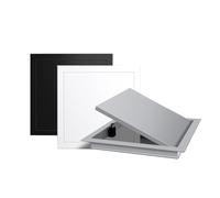 Puerta de panel de acceso de aluminio, construcción de metal reforzado, techo de yeso y acceso al ático, cocina al aire libre, cierre magnético, prensa para abrir, negro, gris, blanco